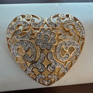 Swarovski Vintage Heart Brooch